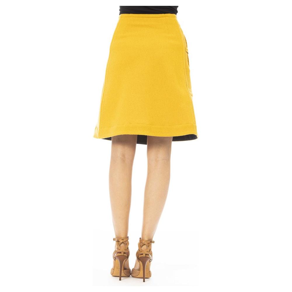 Jacob Cohen Yellow Wool Women Skirt Jacob Cohen