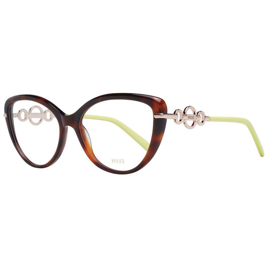 Emilio Pucci Brown Plastic Glasses (Frames) 1728,67345776800,Accessories,Brown,Emilio Pucci,Glasses (Frames) - Glasses and Sunglasses - Accessories,Glasses and Sunglasses - Accessories,New with tags,Women