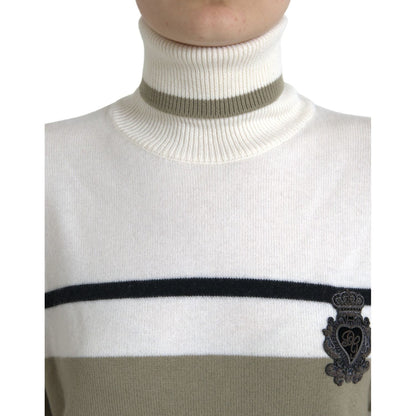Dolce & Gabbana Multicolor Stripe Wool Logo Pullover Sweater 1728,67345645728,Clothing,Dolce & Gabbana,IT44 | L,Material: 100% Virgin Wool,Multicolor,New with tags,Sweaters - Clothing,Sweaters - Women - Clothing,Sweatshirts - Sweaters - Clothing,Women,Wom