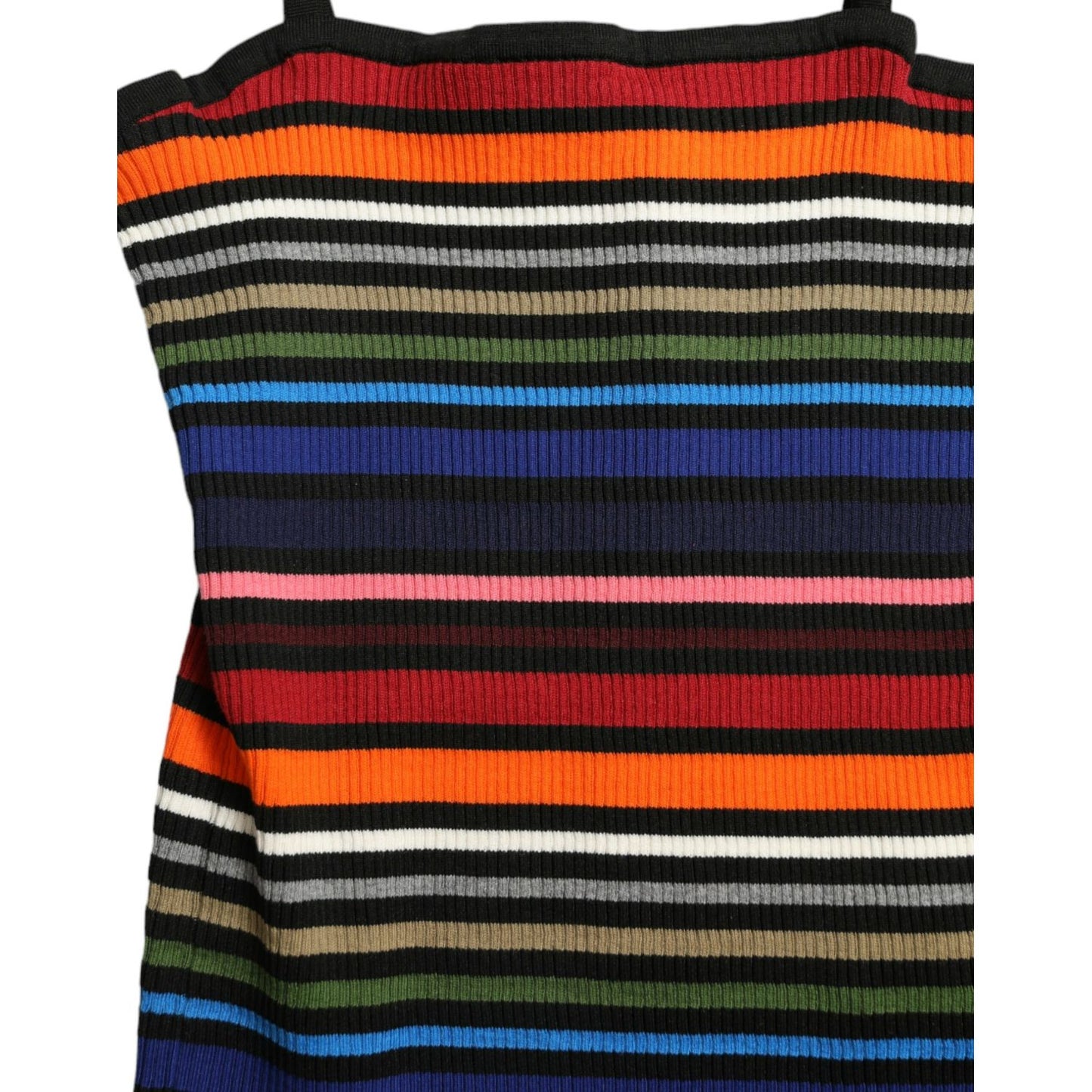 Dolce & Gabbana Multicolor Stripes Spaghetti Strap Tank Top 1728,67345645728,Clothing,Dolce & Gabbana,IT36 | XS,IT38|XS,IT40|S,IT44|L,Material: 80% Cotton 20% Polypropylene,Multicolor,New with tags,T-Shirts - Clothing,Tank Tops - T-Shirts - Clothing,Tops