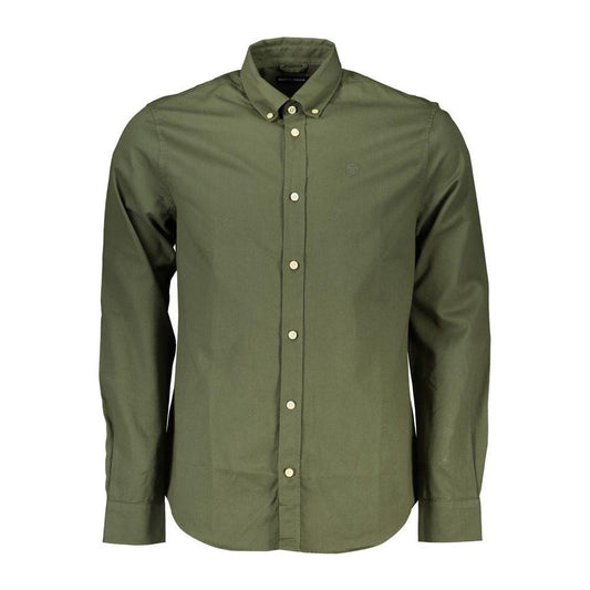 North Sails Green Cotton Men Shirt North Sails