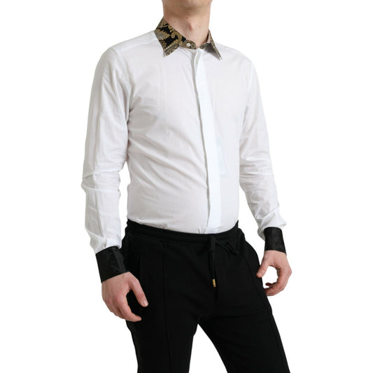 Dolce & Gabbana Elegant Gold Detail Dress Shirt Dolce & Gabbana