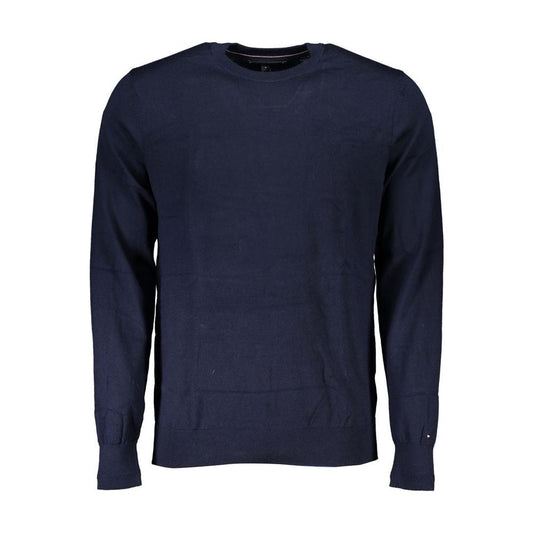 Tommy Hilfiger Blue Merino Men Sweater Tommy Hilfiger