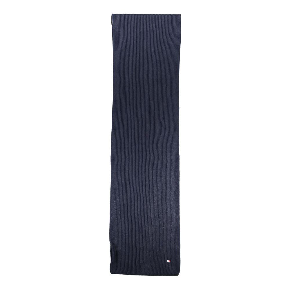 Tommy Hilfiger Blue Cotton Men Scarf Tommy Hilfiger