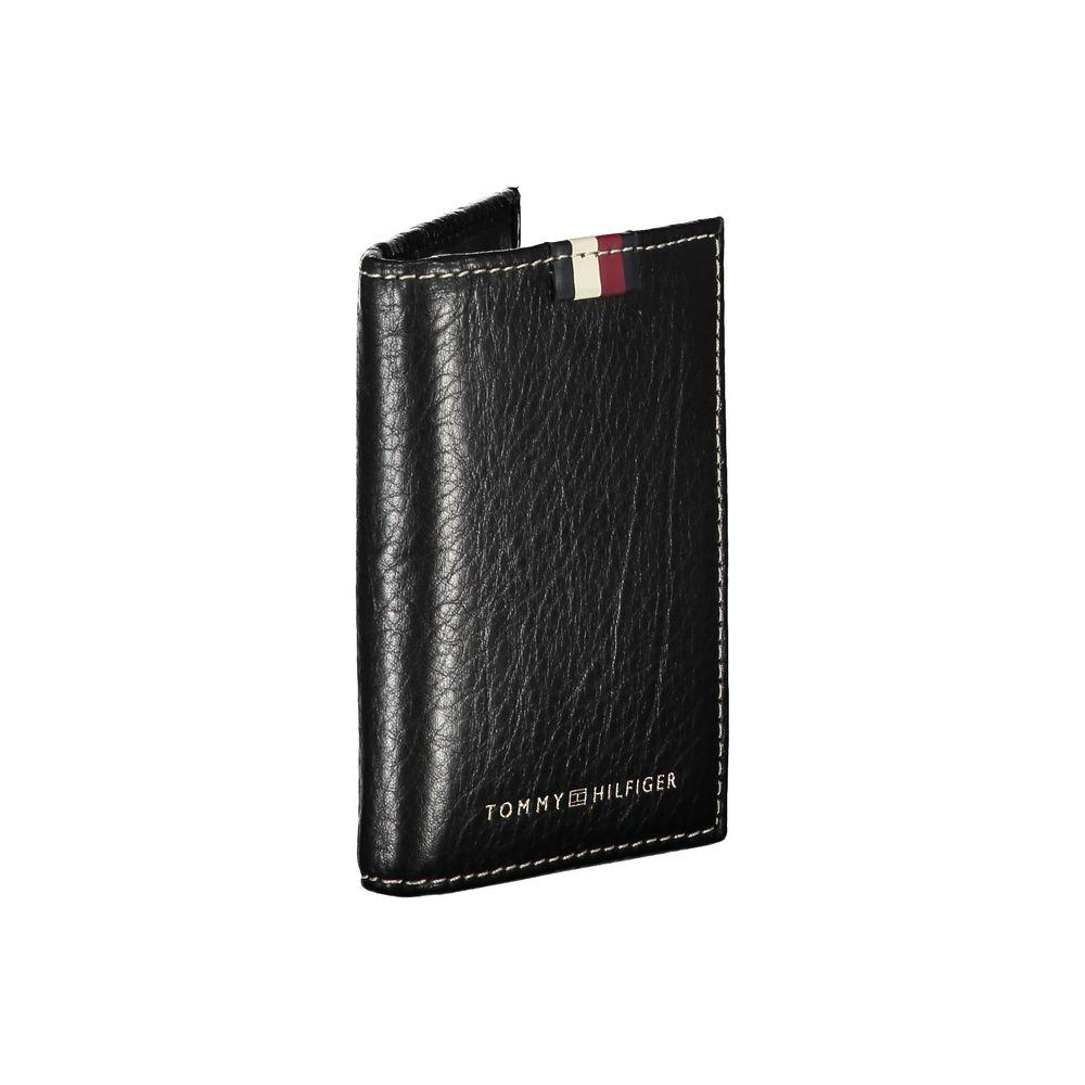 Tommy Hilfiger Black Leather Men Cardholder Tommy Hilfiger