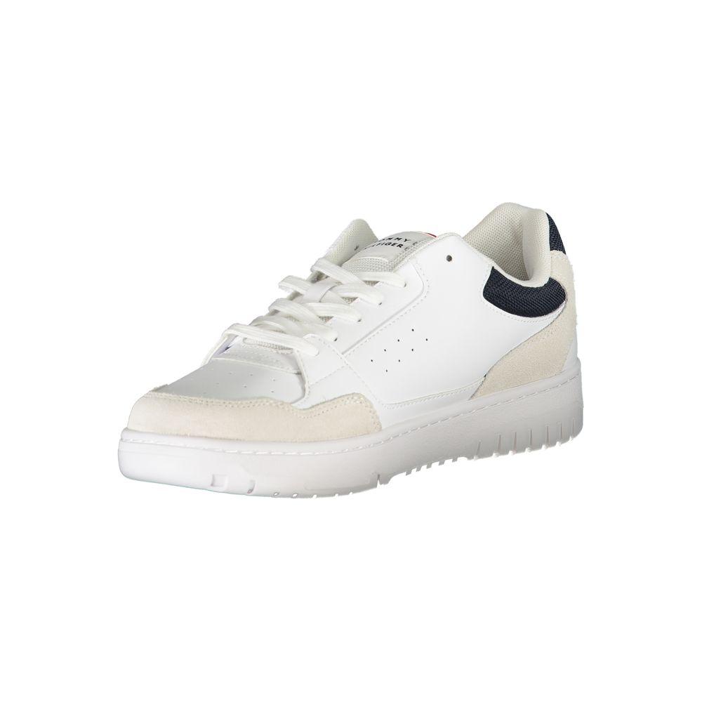 Tommy Hilfiger White Leather Men Sneaker Tommy Hilfiger