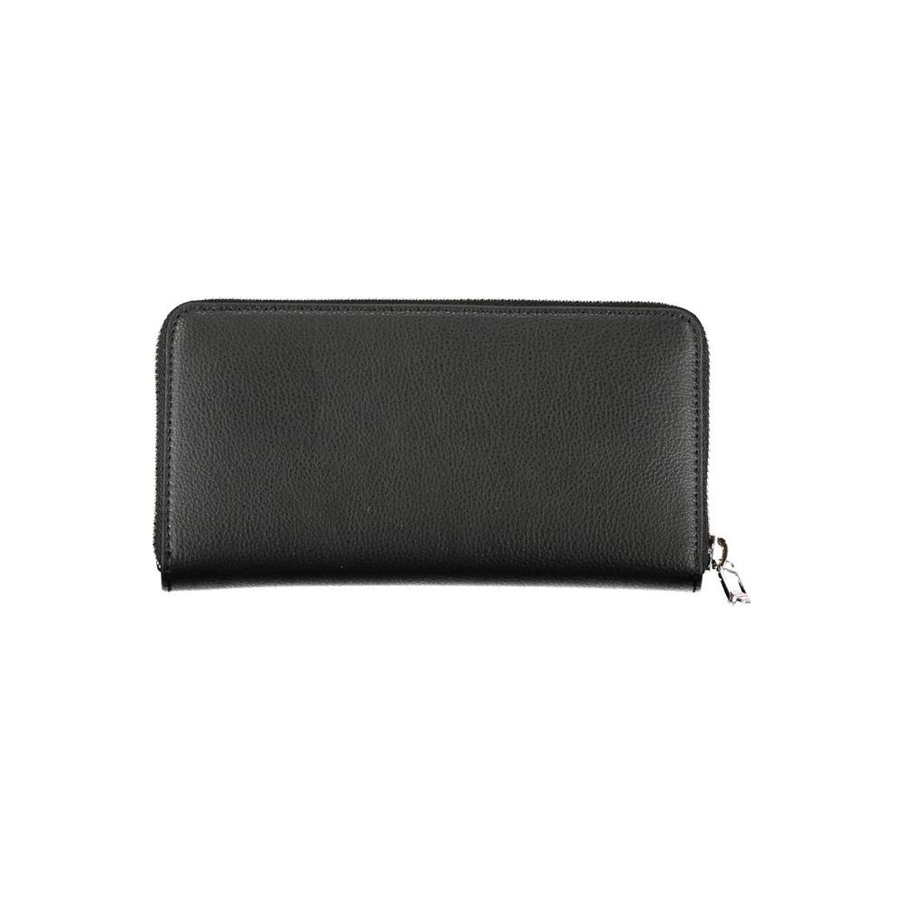 Tommy Hilfiger Sleek Zippered Black Wallet with Multiple Compartments Tommy Hilfiger