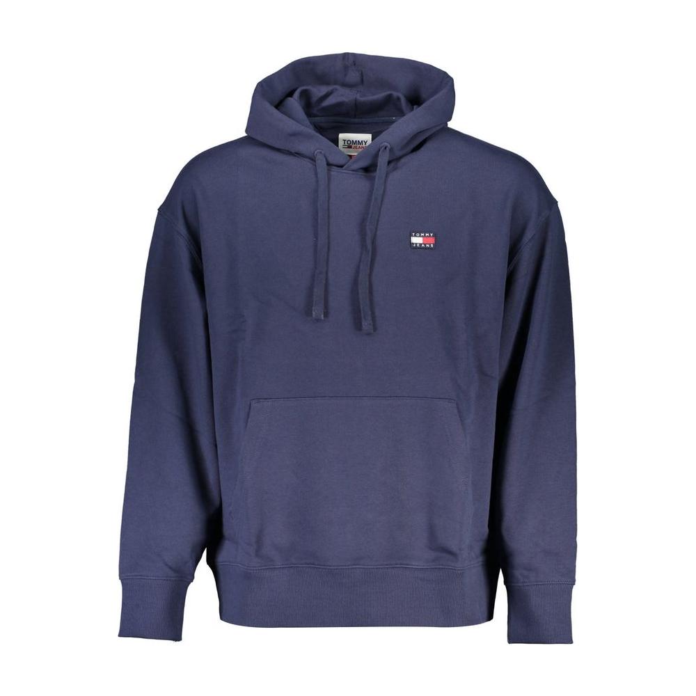 Tommy Hilfiger Chic Blue Hooded Sweatshirt with Logo Detail Tommy Hilfiger