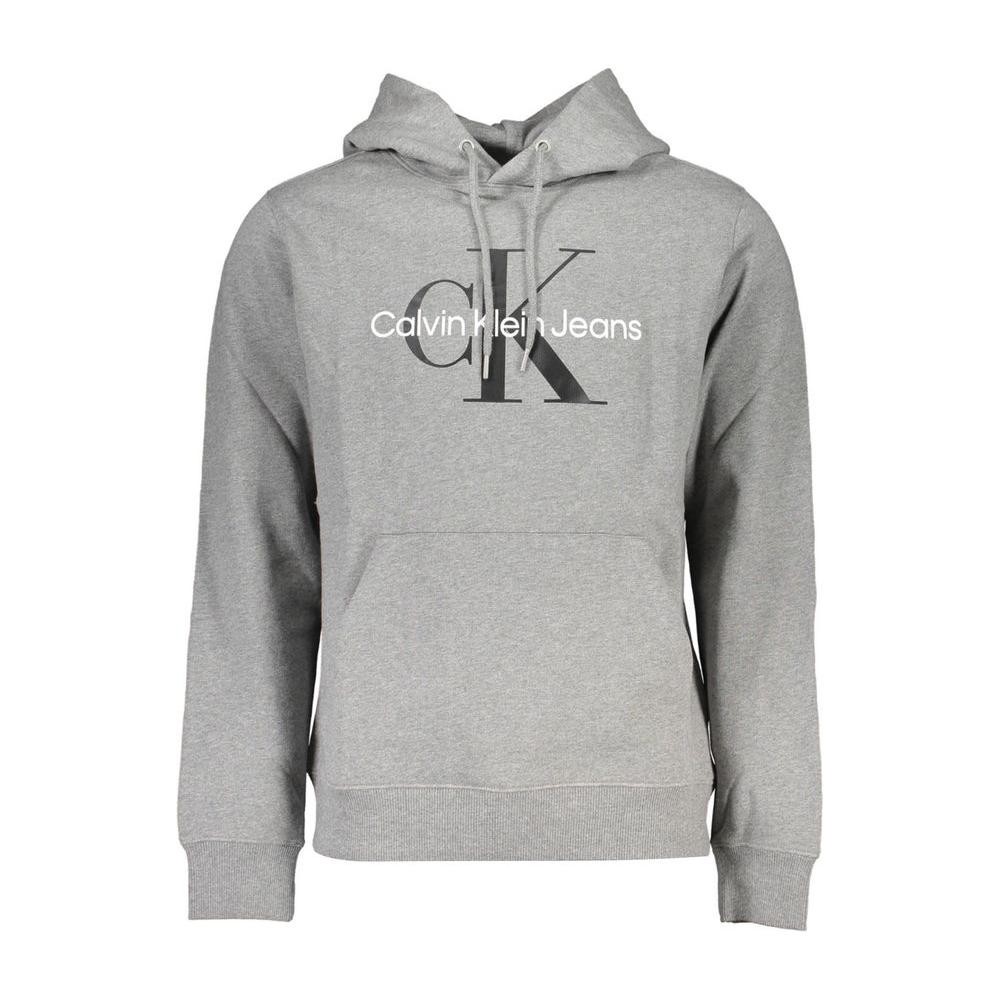 Calvin Klein Elegant Gray Long Sleeve Hooded Sweatshirt Calvin Klein