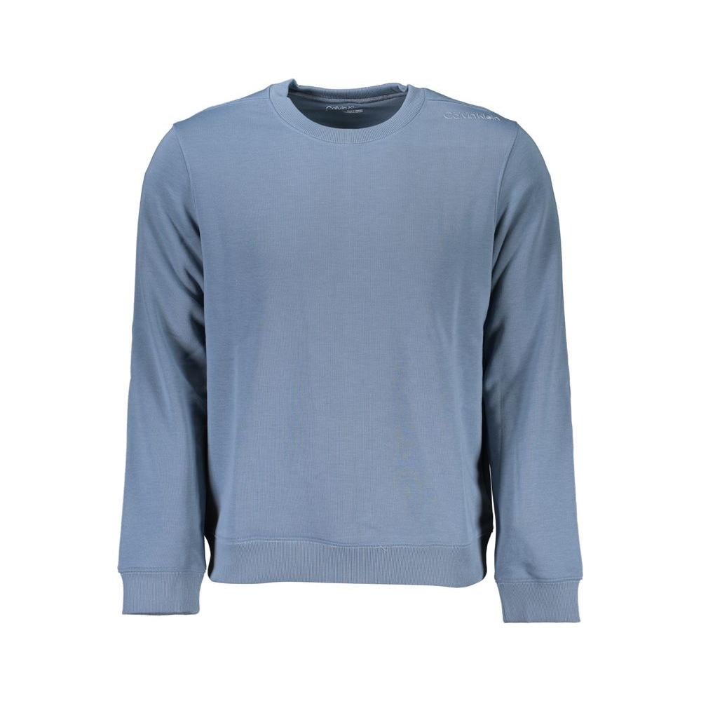 Calvin Klein Sleek Blue Crew Neck Sporty Sweatshirt Calvin Klein