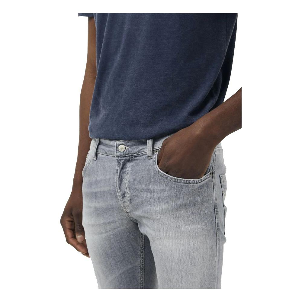 Dondup Elegant Grey Stretch Icon Jeans Dondup