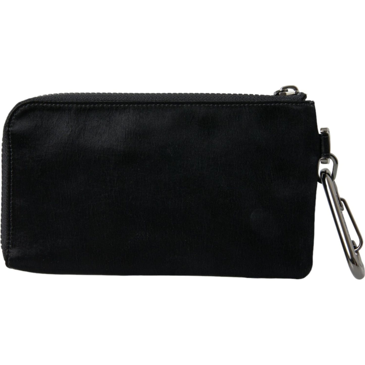 Dolce & Gabbana Sleek Designer Nylon-Leather Pouch in Black Dolce & Gabbana