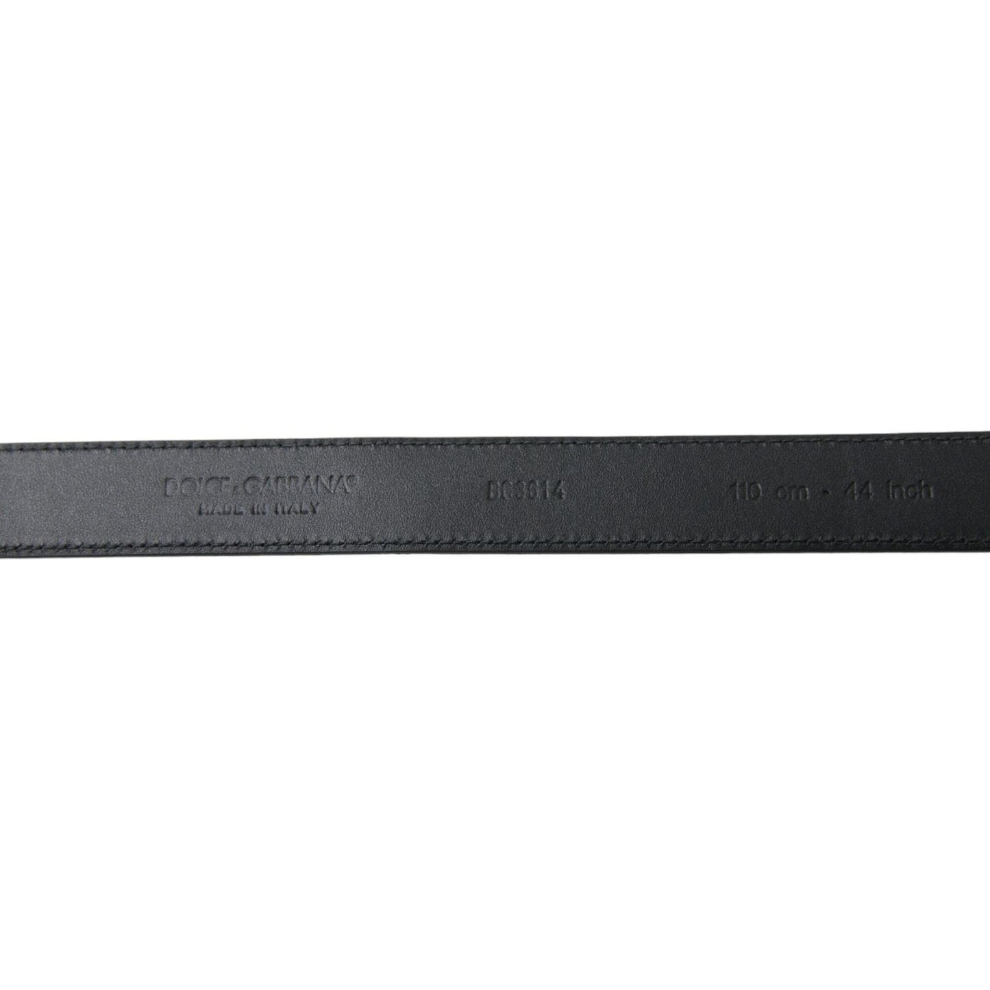 Dolce & Gabbana Elegant Black Leather Belt with Metal Buckle Dolce & Gabbana