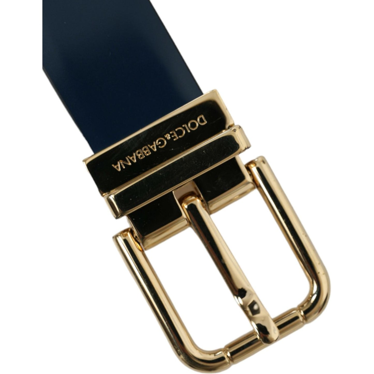 Dolce & Gabbana Elegant Blue Calf Leather Belt Dolce & Gabbana