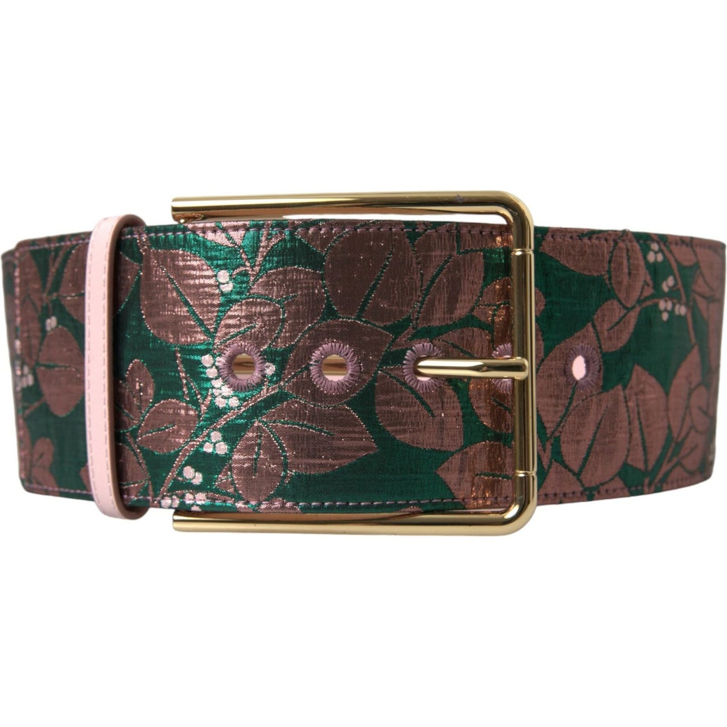 Dolce & Gabbana Multicolor Floral Jacquard Lurex Gold Buckle Belt 1728,5 Inches,65 cm / 26 Inches,67345645728,70 cm / 28 Inches,75 cm / 29,80 cm / 32 Inches,85 cm / 34 Inches,90 cm / 36 Inches,95 cm / 38 Inches,Accessories,Belts - Accessories,Belts - Wome