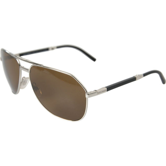 Sleek Silver Metal Sunglasses for Men