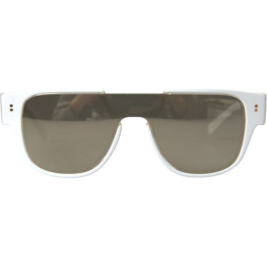 Chic White Acetate Designer Sunglasses