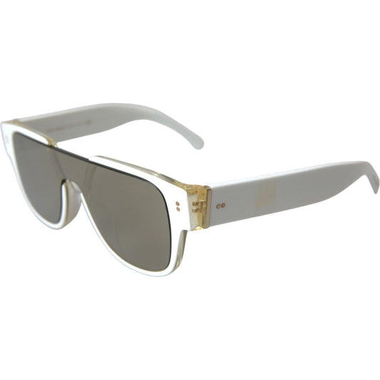 Chic White Acetate Designer Sunglasses