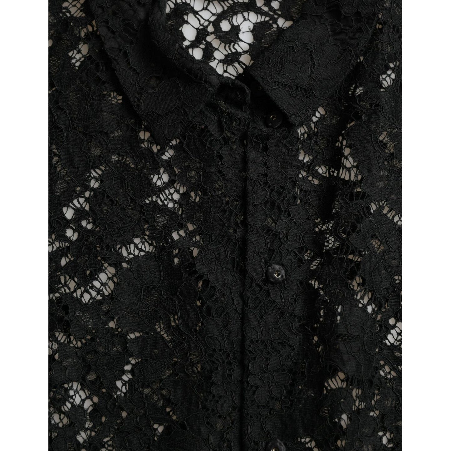 Dolce & Gabbana Elegant Floral Lace Blouse Top Dolce & Gabbana