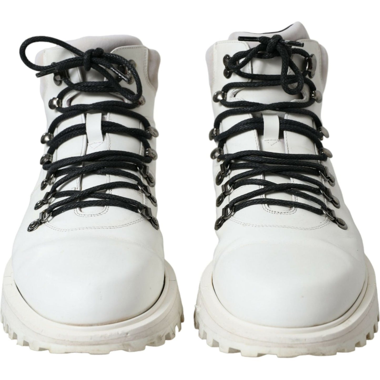Dolce & Gabbana White Vulcano Trekking Ankle Boots Shoes Dolce & Gabbana
