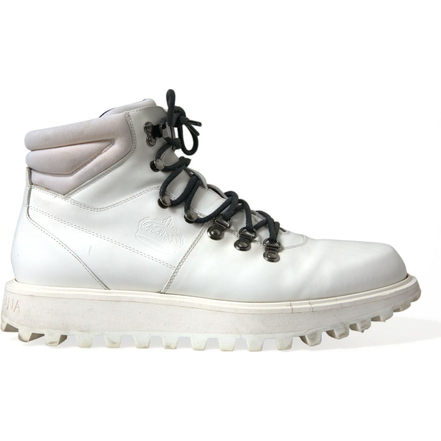 Dolce & Gabbana White Vulcano Trekking Ankle Boots Shoes Dolce & Gabbana