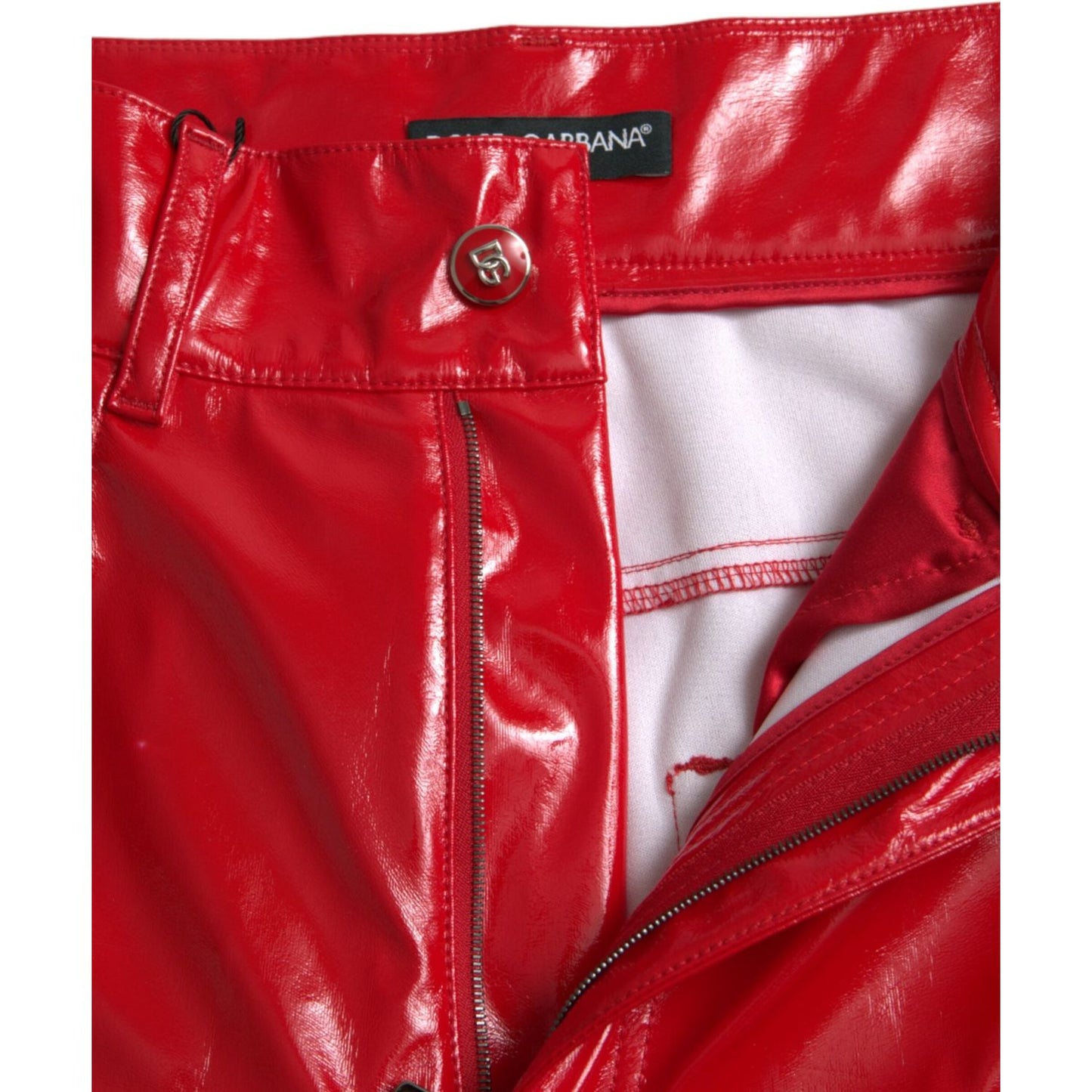 Dolce & Gabbana Chic Red High Waist Skinny Pants Dolce & Gabbana