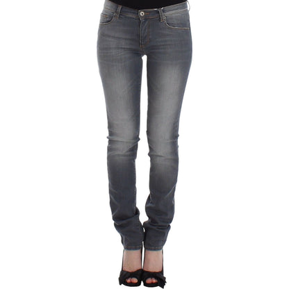 Ermanno Scervino Gray Slim Jeans Denim Pants Skinny Leg Stretch Ermanno Scervino