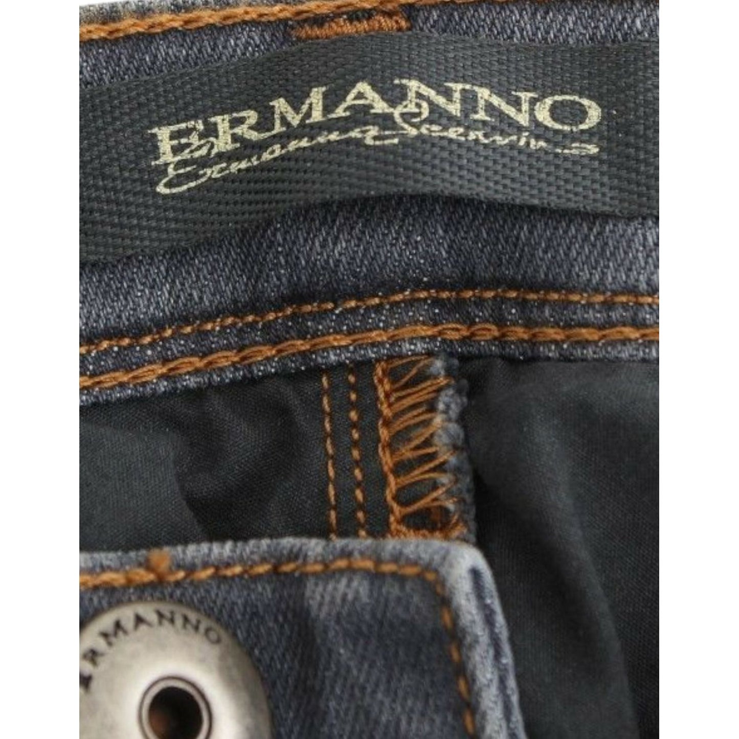 Ermanno Scervino Chic Gray Slim-Fit Skinny Jeans Ermanno Scervino