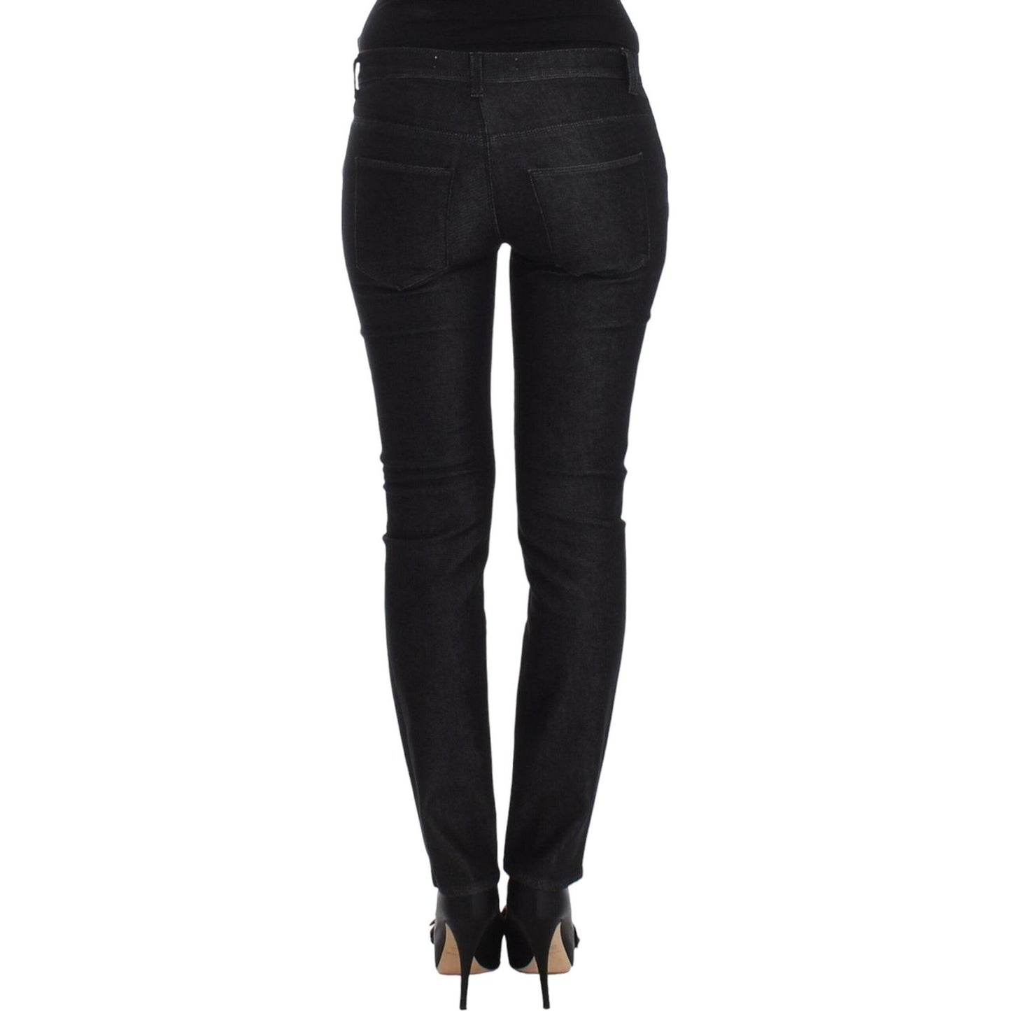 Ermanno Scervino Black Slim Jeans Denim Pants Skinny Leg Stretch Ermanno Scervino
