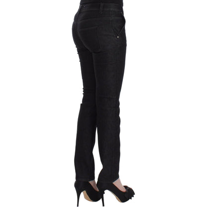 Ermanno Scervino Black Slim Jeans Denim Pants Skinny Leg Stretch Ermanno Scervino