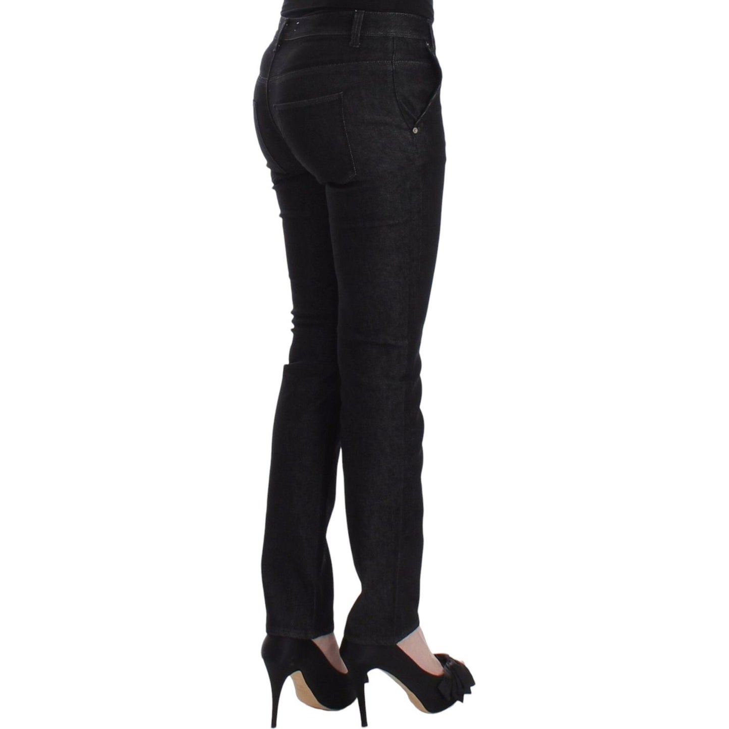 Ermanno Scervino Chic Black Skinny Jeans - Elegant & Slim Fit Jeans & Pants Ermanno Scervino