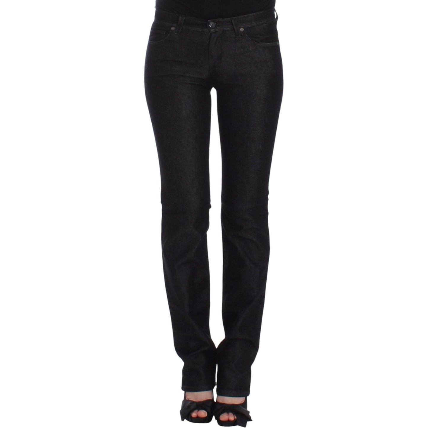 Ermanno Scervino Black Slim Jeans Denim Pants Skinny Leg Stretch Ermanno Scervino
