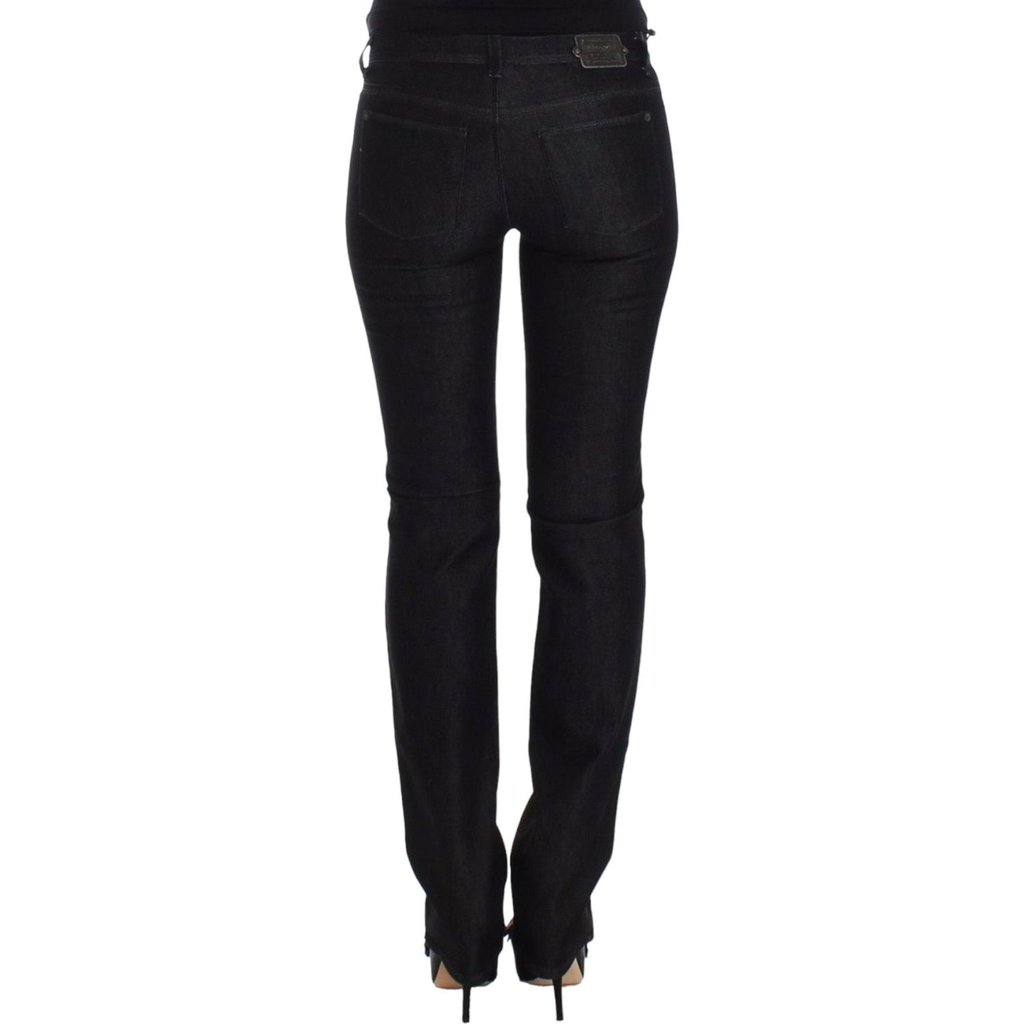 Ermanno Scervino Black Slim Jeans Denim Pants Skinny Leg Stretch Ermanno Scervino