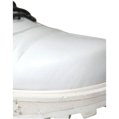 Dolce & Gabbana White Vulcano Trekking Ankle Boots Shoes Dolce & Gabbana