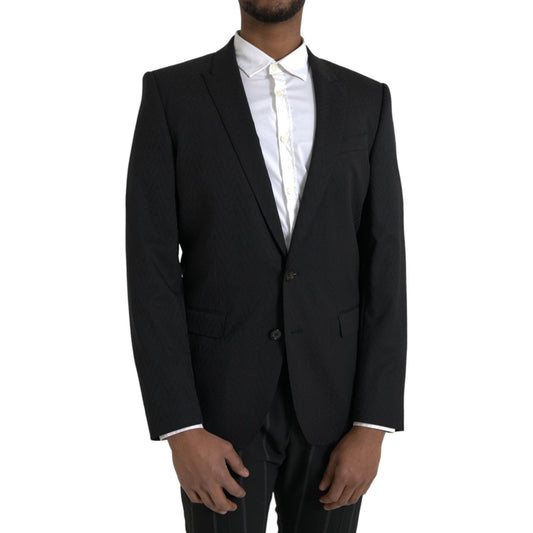 Dolce & Gabbana Black MARTINI Slim Fit Jacket Coat Blazer Dolce & Gabbana