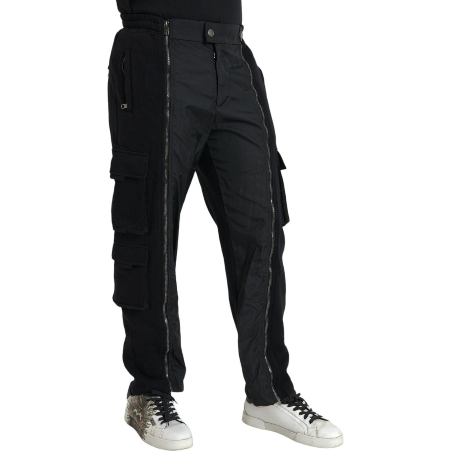 Dolce & Gabbana Black Cotton Blend Skinny Pants