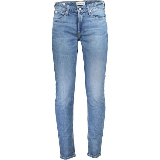 Calvin Klein Light Blue Cotton Jeans & Pant Calvin Klein