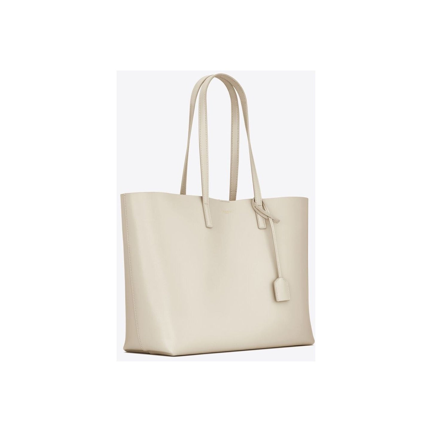 Saint Laurent White Calf Leather Tote Shoulder Bag Saint Laurent