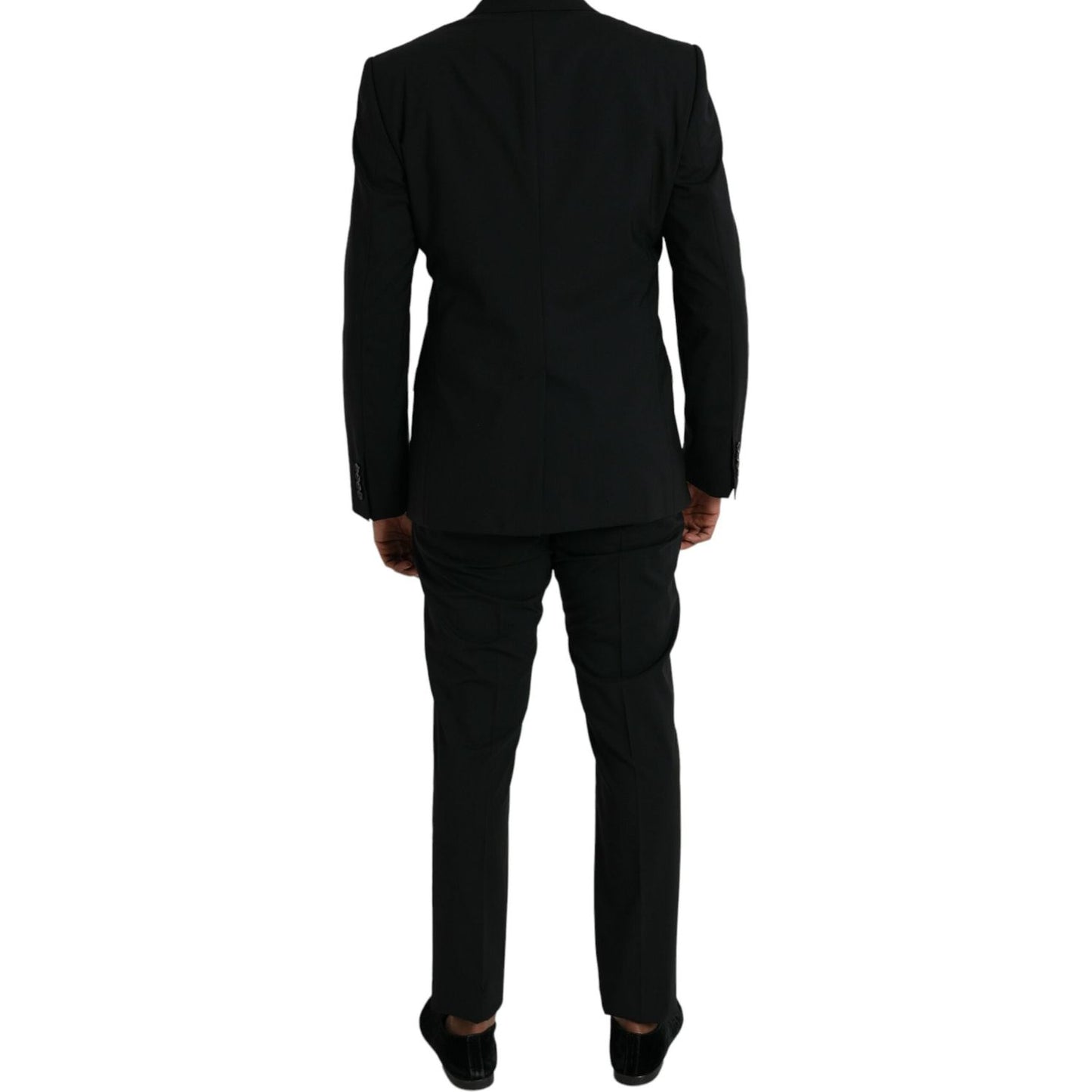 Dolce & Gabbana Black Wool MARTINI Formal 2 Piece Suit Dolce & Gabbana