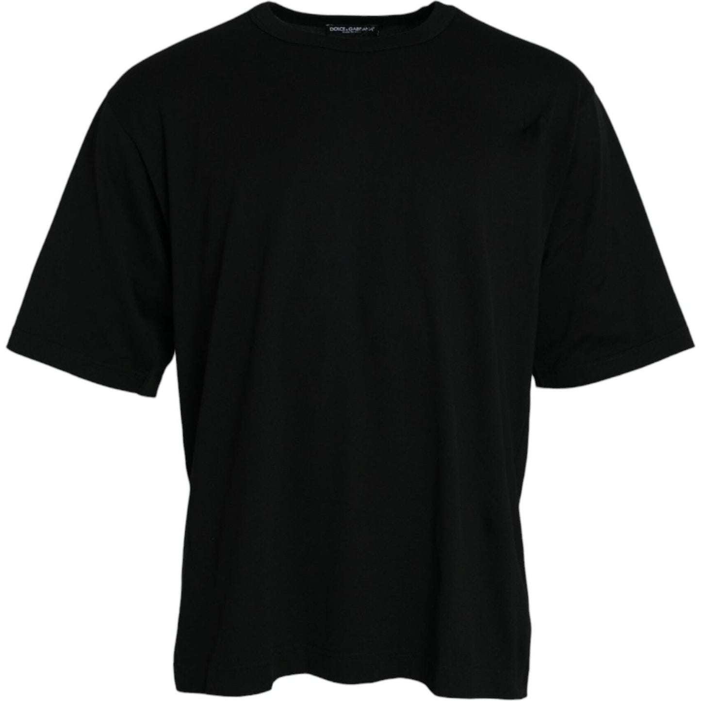 Dolce & Gabbana Black Logo Embossed Crew Neck Short Sleeves T-shirt Dolce & Gabbana