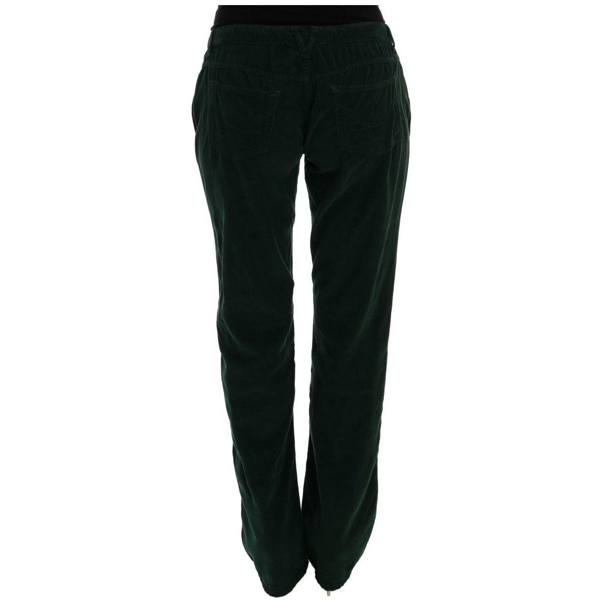 Dolce & Gabbana Elegant Green Cotton Blend Trousers Dolce & Gabbana