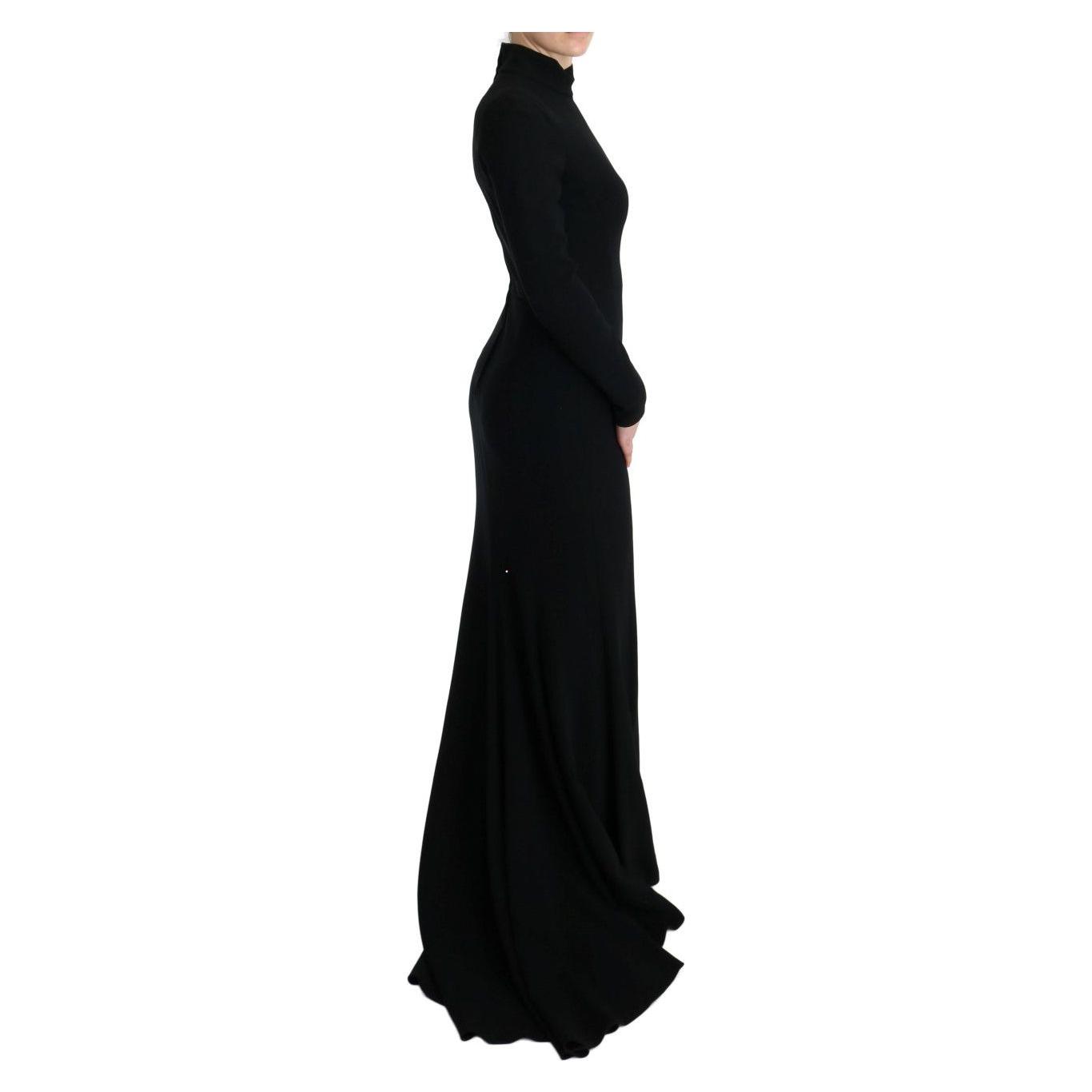 Dolce & Gabbana Elegant Full Length Sheath Gown in Black Dolce & Gabbana