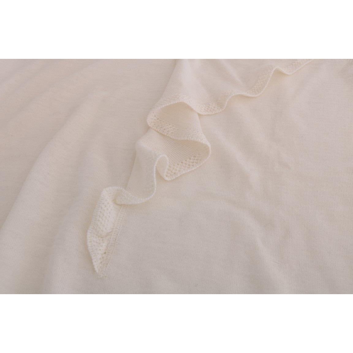 优雅的白色 Lana 羊毛上衣