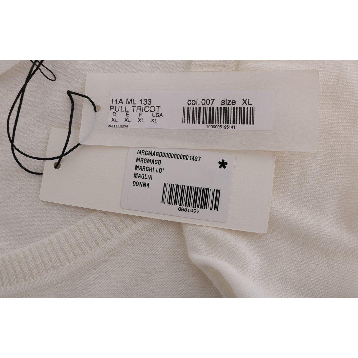 优雅的白色 Lana 羊毛上衣