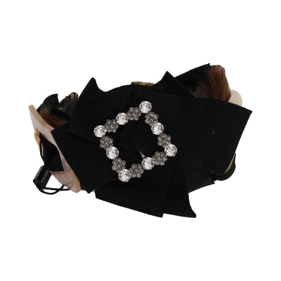 水晶装饰金棕色王冠头带