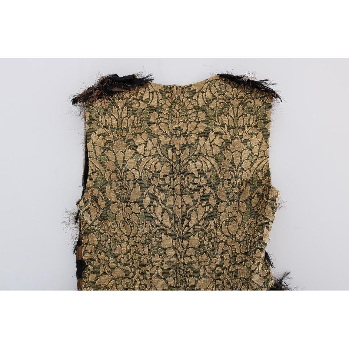 优雅 A 字形全长无袖连衣裙