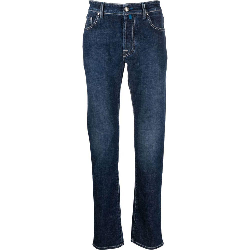 Jacob Cohen Exclusive Indigo Straight Leg Jeans with Bandana Detail Jacob Cohen