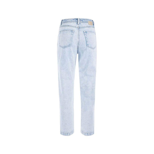 Yes Zee Light Blue Cotton Women High-Waisted Jeans Yes Zee