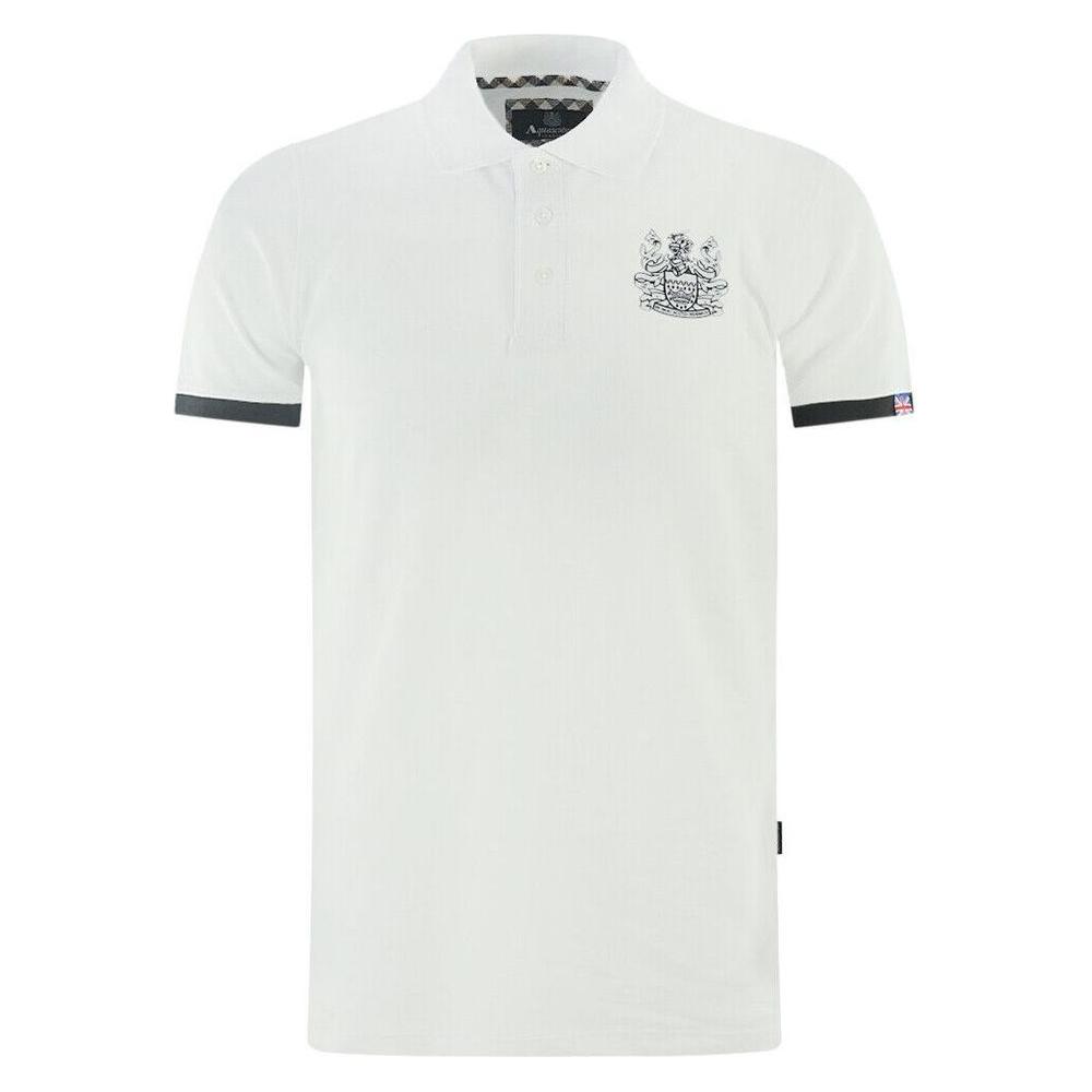 Aquascutum Elegant Cotton Polo with Signature Details Aquascutum