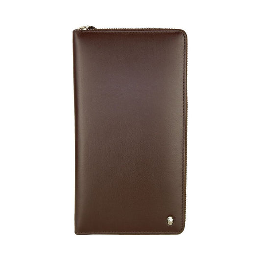 Cavalli Class Sophisticated Brown Leather Wallet MAN WALLETS Cavalli Class